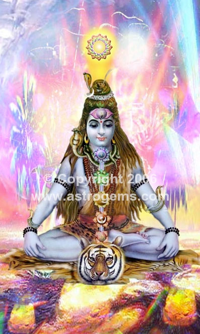 lord shiva with chakras